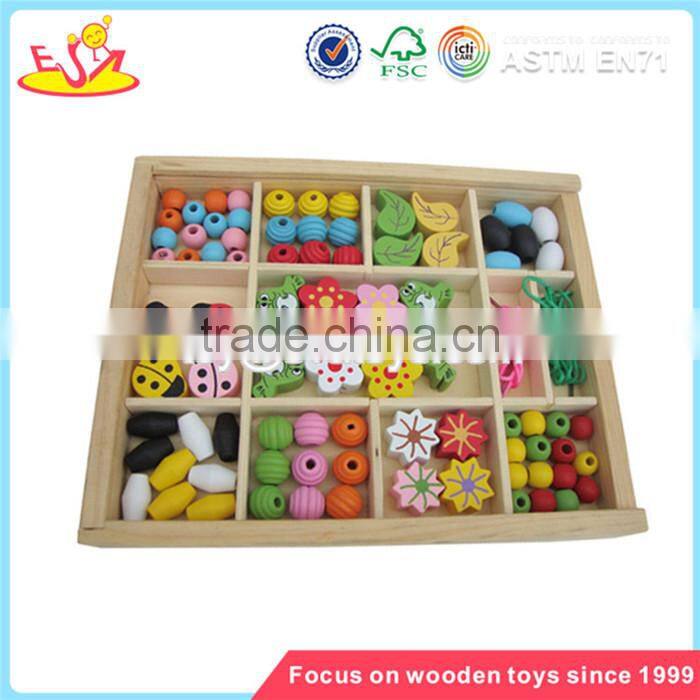 Wholesale creative diy toy wooden string beads wonderful wooden string beads toy W11E003