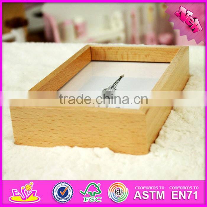 2016 hot sale baby wooden funny photo frame, most popular kids wooden funny photo frame W09A040