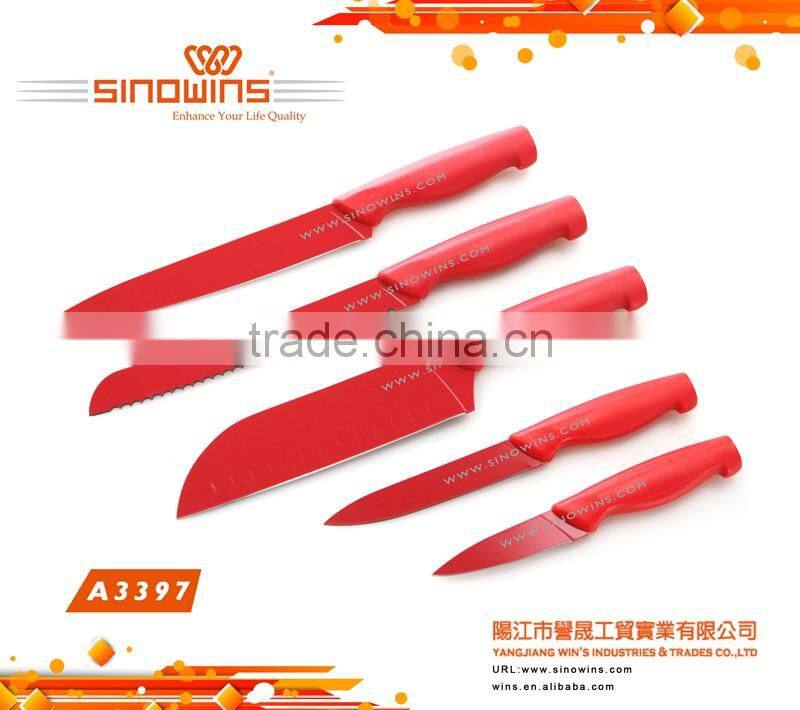 A3386 Fashionable 6pcs Stainless Steel Kitchen Knife Set