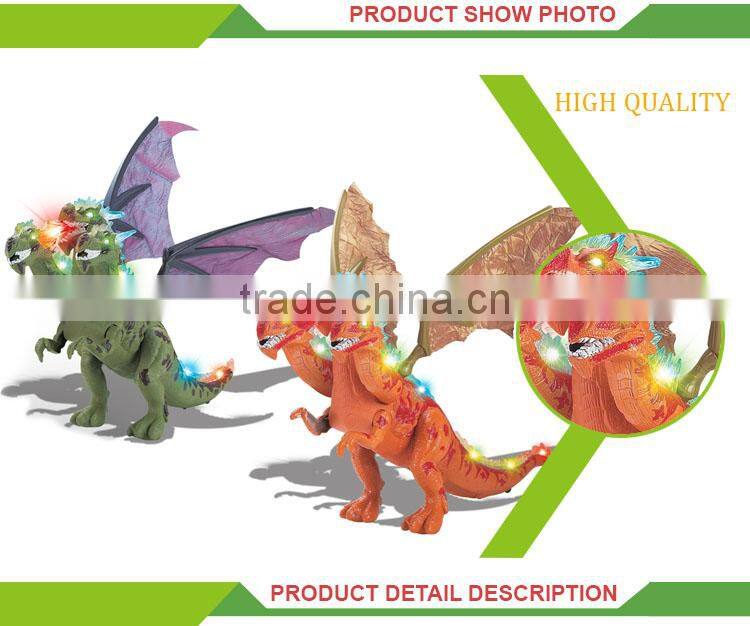 Hot selling educational soft rubber toy electric dinosaur