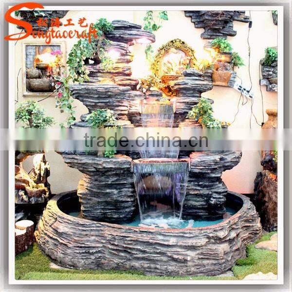 Hot sale Artificial Fountain indoor decoration customized fiberglass artificial water fountain