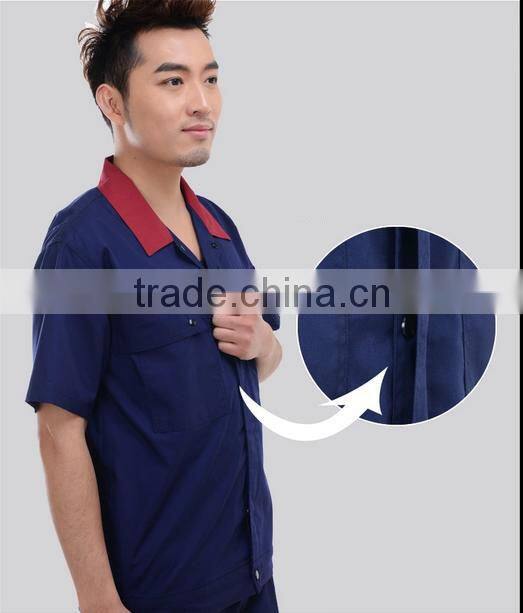 custom antistatic short sleeves workwears uniforms for worker