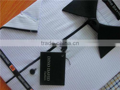 Man Short Sleeve White Shirts,Contrast Men's Dress Shirts