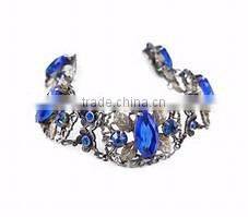 Manufacture wholesale faceted surface decorative horse eye point back crystal stone jewelry beads/lampwork