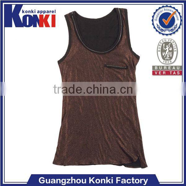 custom print plain spandex loose tank tops for women