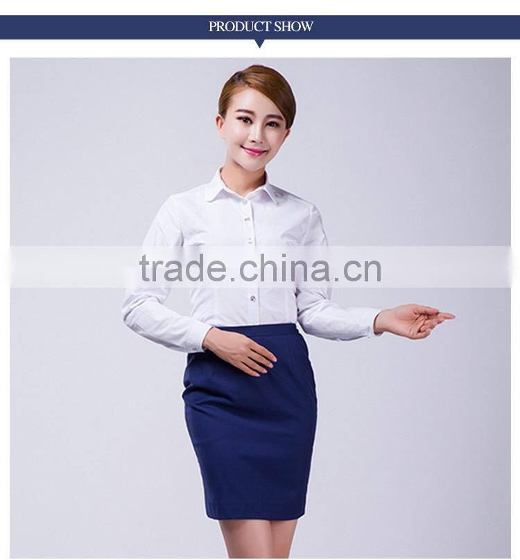 Custom Cotton Skirt And Flight Attendant Shirts