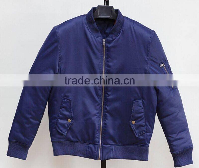 Mens popular nylon twill high quality bomber jacket