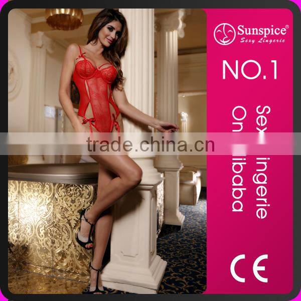 2017 Red Floral Lace Teddies Hot Sexy Underwear Women of Plus Size