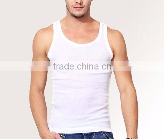 Latest Design Fashion Gym Wholesale 100 Cotton Blank Mens Tank Top, custom tank top