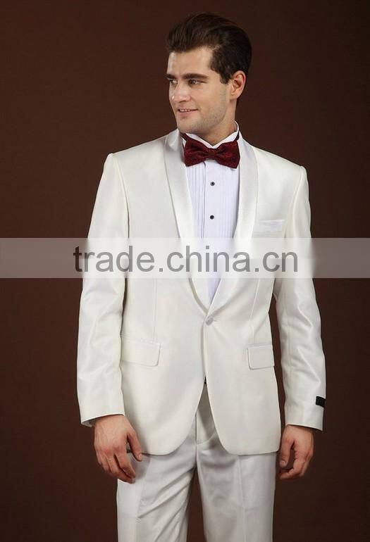 new wedding design white coat pant men suit