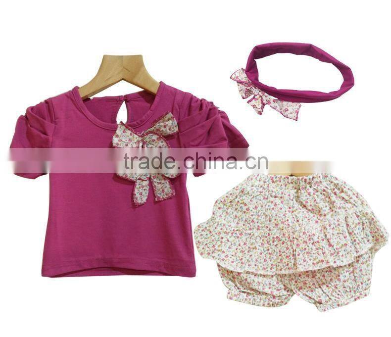 Comfortable 100%cotton two pieces infant clothing wholesale fashion newborn baby clothes set
