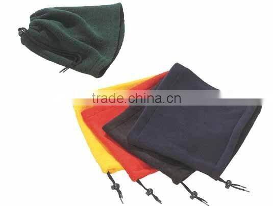 black fleece neck warmer scarf like hat