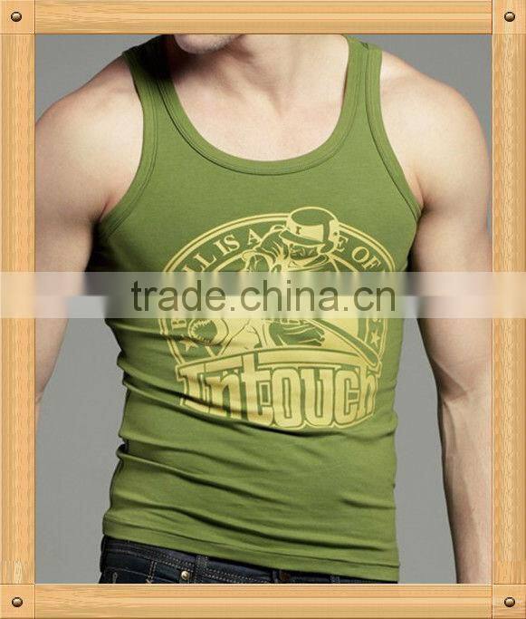 good quality men tank top printed cheap wholesale