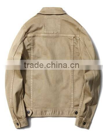 2016 wholesale High quality Slim Fit Custom Brand mens khaki tooling bomber jackets