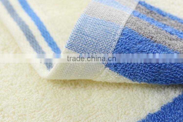 Dobby border emboridered logo yarn color dyed sports towel
