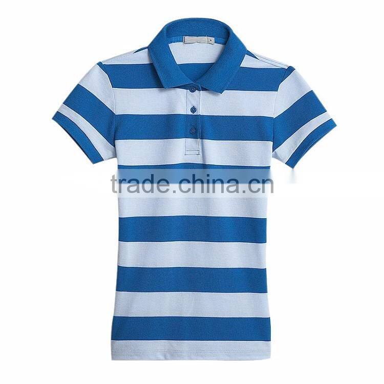 China factory new design custom color combination women polo shirts