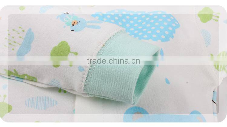 100% soft touch cotton cute printing children apparel kids wear set