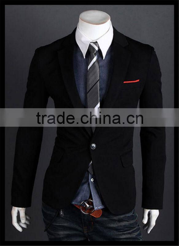 latest new design casual style one button slim men blazer