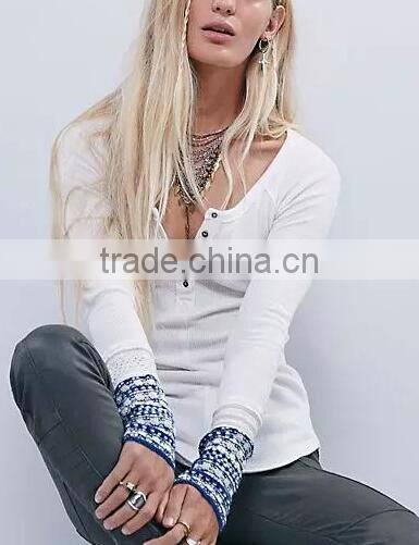 EY0882S Trendy v neck jumper basic style women sweater 2016