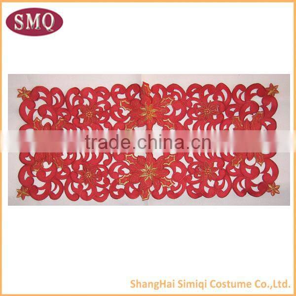 hot sell Custom flower design embroidered rectangular tablecloth
