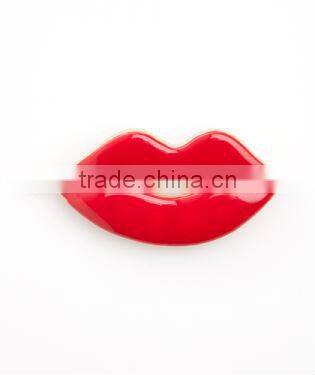 2014 new style red enamel heart hair pin