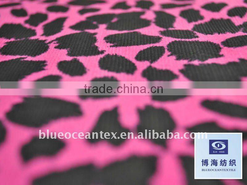 100% cotton corduroy 18 wales 21x21/51x134 57/58" leopard print fabric leopard print corduroy