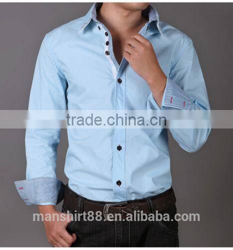 mens slim fit solid color button down collar dress shirt