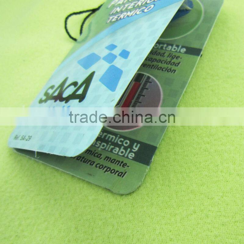 Paper labels hang Garment Tag