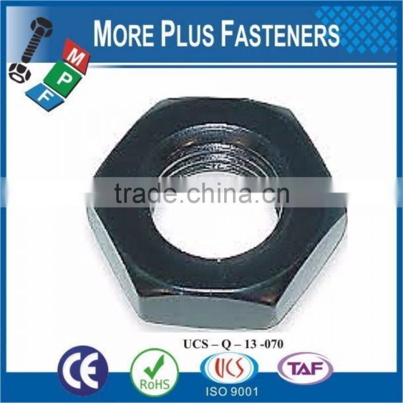 Made in Taiwan Alloy Heavy Zinc Finish Steel Hex Jam Nut