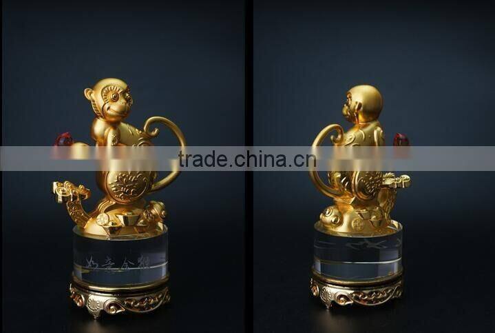 High Quality Beautiful Crystal Gold plated Chanticleer Trophy BusinessS GIFT