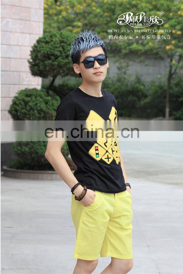 2017 Peijiaxin Casual New Design Guidepost Men Printed Fashion T shirt