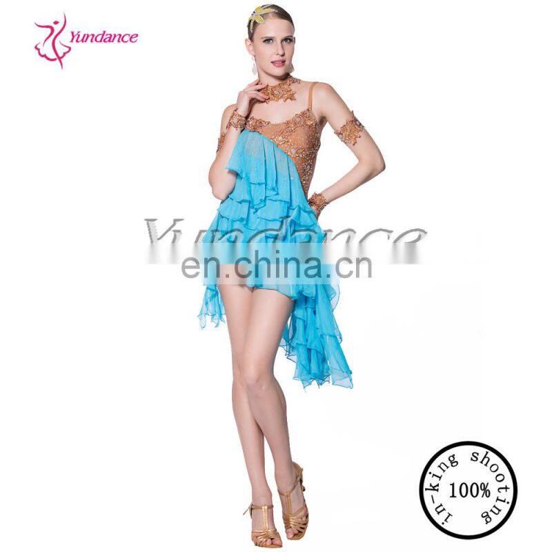 2016 Fashion Spandex Latin Dance Dress Lady L-11315