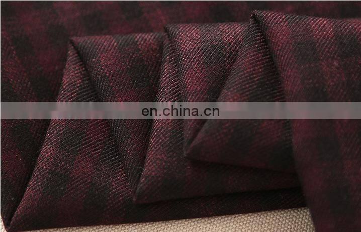 fashion polyester rayon spandex blend traditional plaid TR suit fabric