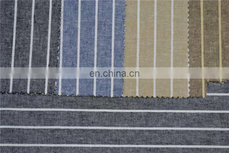 keqiao fabric Linen55%cotton45% strip fabric