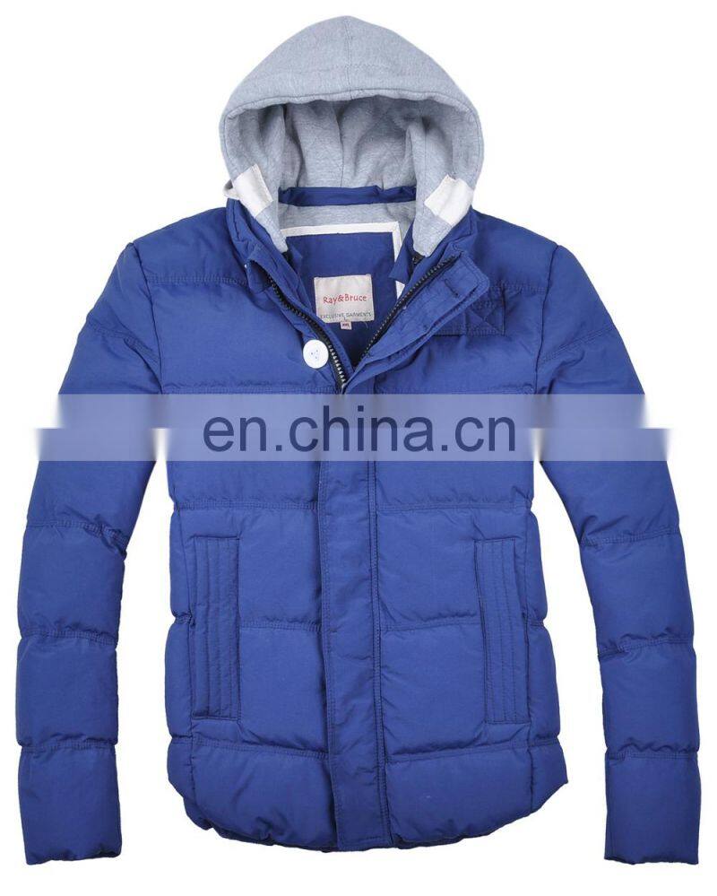 latest fashion mens casual winter thick paded hooded running jacket