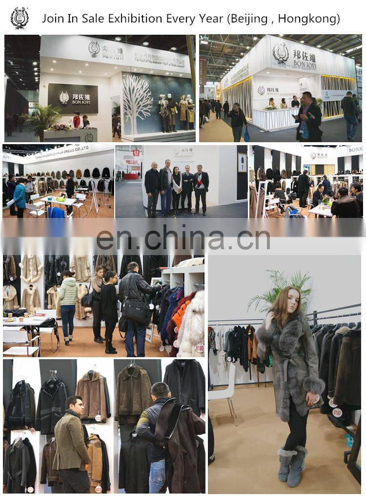 Winter Fur And Leather Overcoat Fox Fur Collar Sheepskin Fur Coat Cream Collar Lamb Fur Jacket