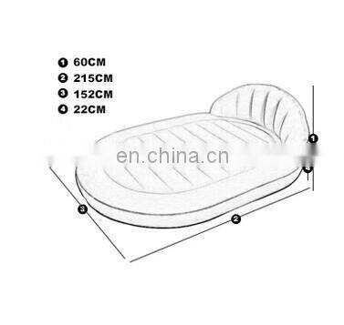 Hot sale inflatable flocked air bed, queen size bunk beds for sale