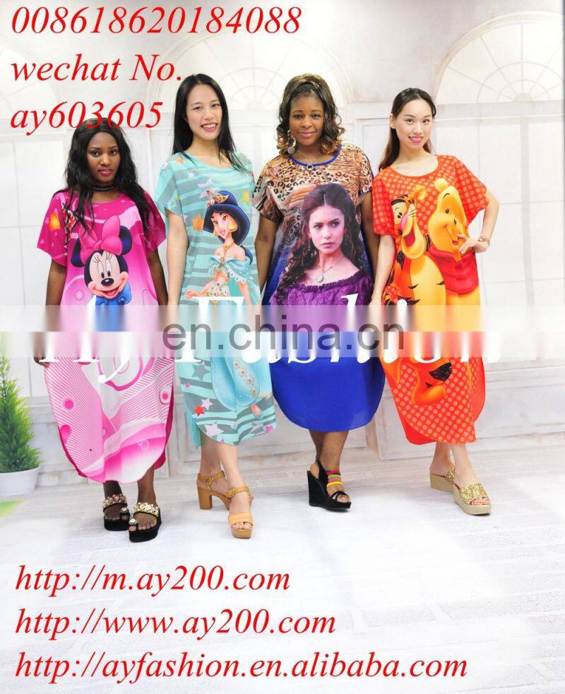 Factory Customized Women New Short Sleeve Casual One Piece Dress Chiffon Dresses