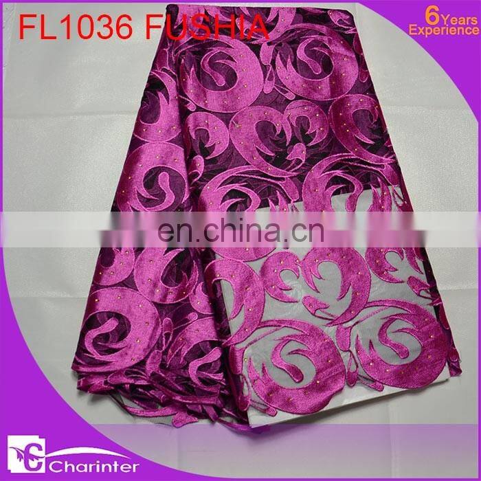 free shipping nigerian lace with rhinestone bridal lace fabrics tulle voile lace fabric