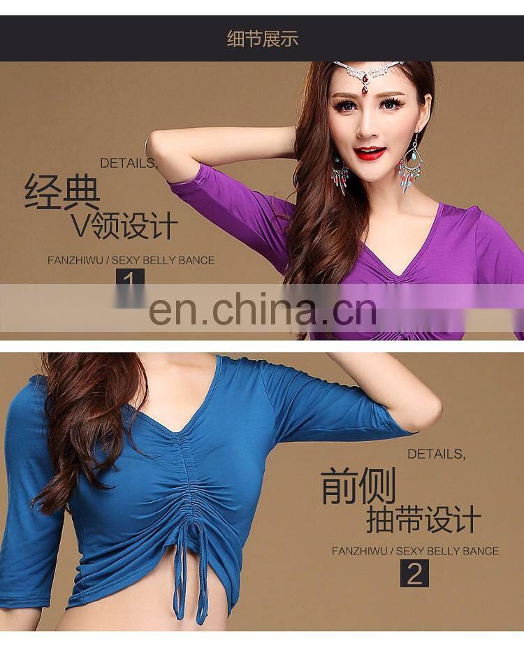 S-3100 Practice modal half long sleeve belly dance top wear