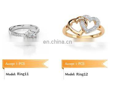 Yiwu factory wholesale silver plating animal sea dolphin wedding rings