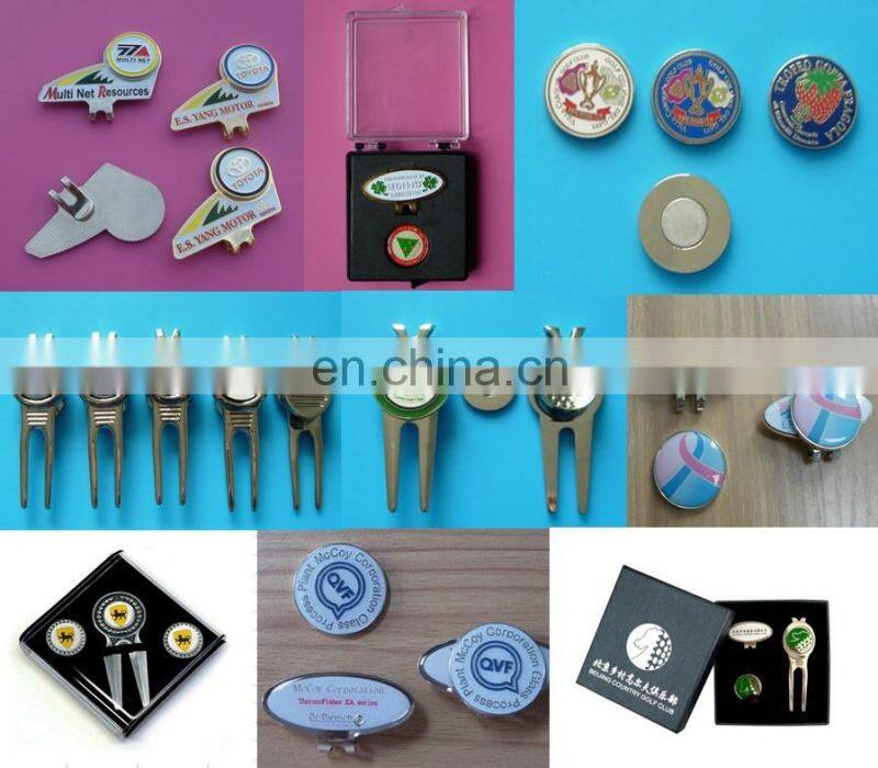 stamped enamel logo metal ball marker