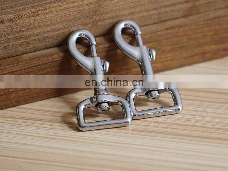 Wholesale metal swivel clasp hooks metal D ring hooks for bag handles