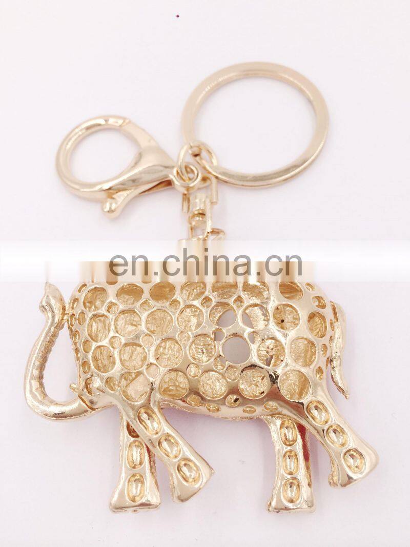 Bejeweled Elephant Shape Key Chain Lovely Pendant Key Ring Elephants Keychain