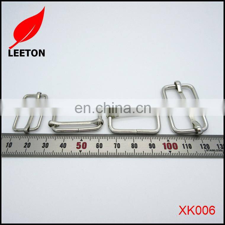 Bag parts cheap metal wire slider belt buckle