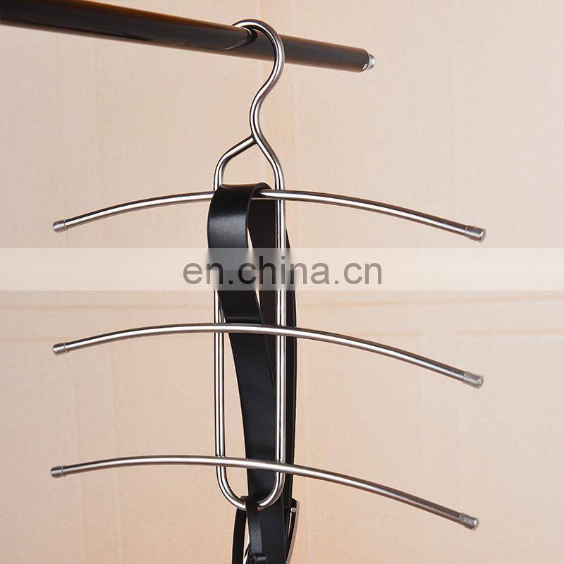 multifunctional fishbone hanger, good quality stainless steel scarf pants hanger