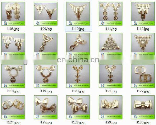 New design Y shape colorful rhinestone shoe decoration high heel shoe parts