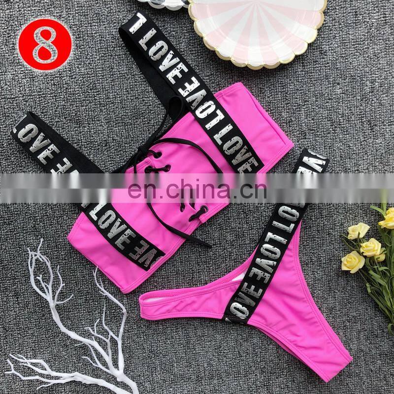 Sexy White Triangle Bikini 2020 Swimwear Women Push-Up Bikini Set Bandage Bra Swimsuit BeachWear Brazilian Biquini XXL