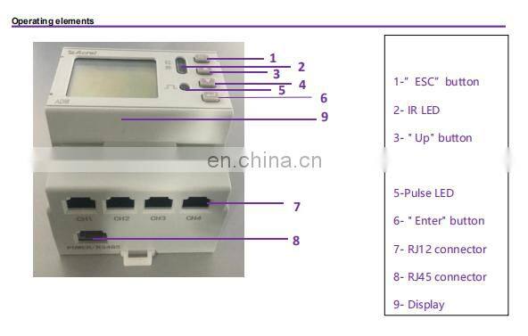 wireless 2 G 4G LORA NB din rail ADW200-D10-2s multi circuit modbus energy meter with split CT