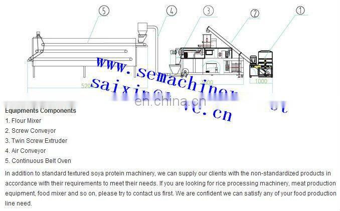 Automatic Soy Protein vegetarian meat process machines